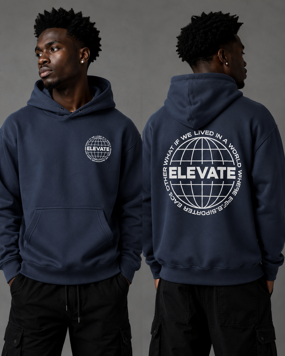 Elevate Hoodie “Navy Blue”